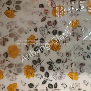 Decorative Art Glass, Acid Etched Design Glass ,titanium Glass, Pattern Glass, Mirror Glass Shahe Glass thumbnail-1