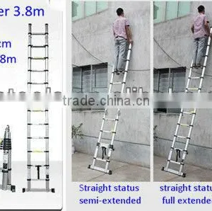 2x8 Steps 5m En131 Aluminum Folding Telescopic Ladder thumbnail-5