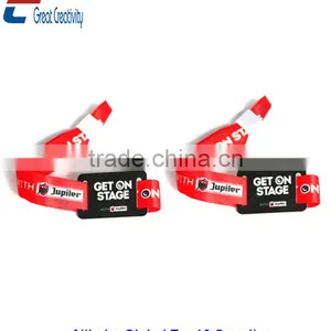 Fabric Wristband With Plastic Fasteners Lock Custom thumbnail-5