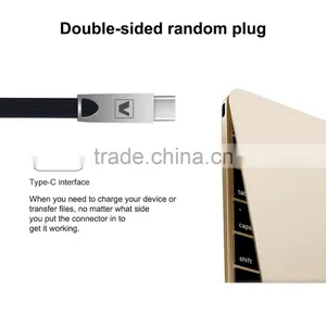Voxlink 2017 New Zinc Alloy Flat Fast Charging Data Sync Usb Type c Cable for IPhone 6 6s Plus 5s 5 IPad Mini/Samsung/HTC thumbnail-4