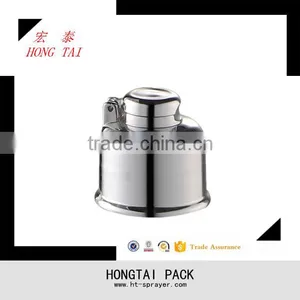 China Supplier 28/410 Plastic Shiny Sliver Flip Top Bottle Caps for Water Bottle thumbnail-1
