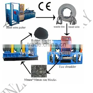 Automatictire Cutting Machine Before Producing Scrap Tire Recycling Plant Machine thumbnail-1