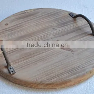 Antique Wooden Serving Trays for Home Shaped in Different Styles thumbnail-3
