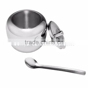 Salt Pepper Sugar Storage Container Stainless Steel Condiment Caddy thumbnail-5