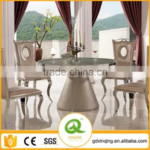 TH379 Cheap Stainless Steel Round Modern Dining Table thumbnail-2
