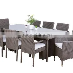 2017 Sigma Discount Weatherproof Luxury Italian pe Rattan Formal Dining Room Furniture Sets thumbnail-1