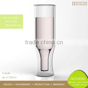 Hand Made Tall and Thin Drinking Glass Cup thumbnail-6