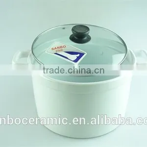 Friendly Round Porcelain Tureen, White Ceramic Soup Tureen With Lid,double Ear Tureens thumbnail-2