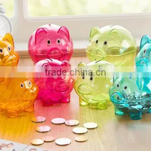 Transparent Money Box, Saving Box, Plastic Pig Shape Piggy Bank thumbnail-6