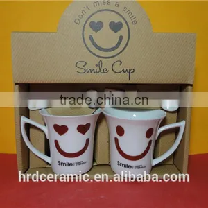 High Quality Promotional Logo Printed Ceramic French Coffee Cups thumbnail-1