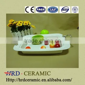 Supply Stock Ceramic Plate Set With Metal Handle thumbnail-1