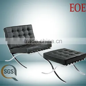 Lounge Chair Barcelona Sofa Footrest Leather Sofa With Footrest Sofa With Footrest thumbnail-1