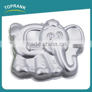 Toprank Custom Cute 3D Elephant Shaped Aluminium Alloy Cake Mold Non-stick Metal Cake Pan Mold thumbnail-1
