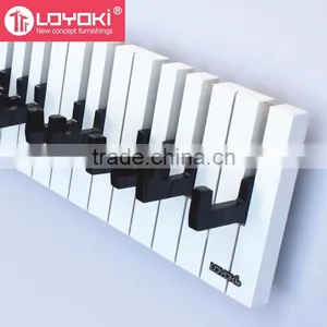 2016 New Design Home Wall Decoration Piano Wall Mount Hook Multifunction Clothes Coat Rack and Key Holder Wall Hook thumbnail-5