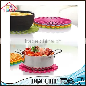 NBRSC Flexible Durable Non Slip Silicone Multi-Use Flower Trivet Pot Holder Mat Set of 3 thumbnail-2