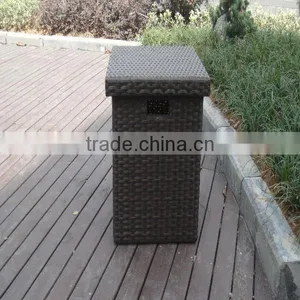 Outdoor Big Rattan Dustbin thumbnail-1