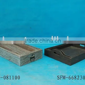 Beautiful Various Design Wood Carbonization Wooden Tray thumbnail-2
