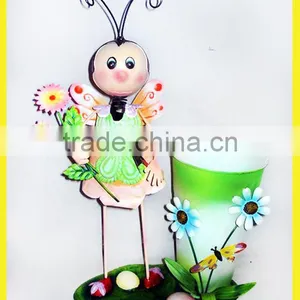 Cheap Cute Metal Bee Flower Pot for Garden Decoration thumbnail-1