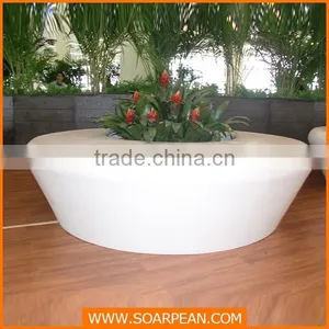 Multifunctional Shopping Mall Fiberglass Stool Chair With Flowerpot thumbnail-1