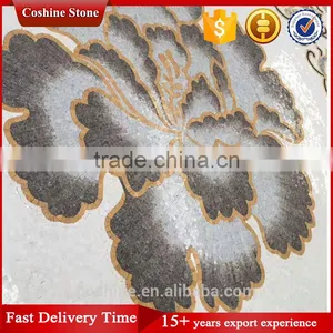 Fancy Design Flower Marble Waterjet Pattern Mosaic Tile thumbnail-2