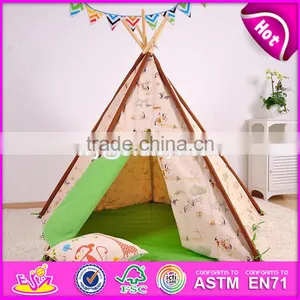 Indoor or Outdoor Children Pretend Playhouse Cottage Tent House for Kids W08L001 thumbnail-5