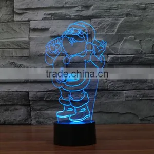 New Santa Claus 3D Touch Table Lamp Creative Lamp LED Lamp Vision Night Light thumbnail-1