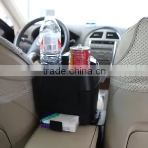 Mini Auto Car Trash Rubbish Can Garbage Can Dust Case Holder Box Black thumbnail-1