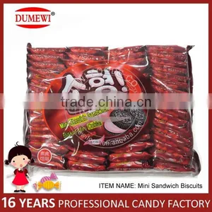 Mini Black Chocolate Sandwich Cookies Center Filled Biscuits thumbnail-1