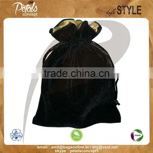 Cosmetic Velvet Pouch Bag With Drawstring thumbnail-1