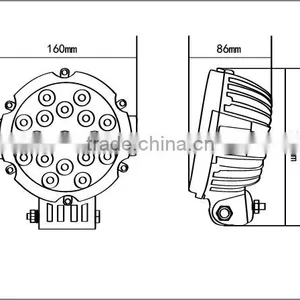 51w LED Off Road Lamp Heavy Duty Matchine Led Working Light thumbnail-4
