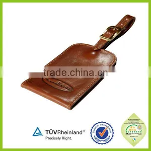Personalised Leather Promotion Item 2015 Custom Logo Luggage Tags thumbnail-2