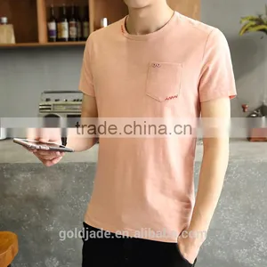 Wholesale Custom Fashion Plain Lightweight Cotton Men T Shirts thumbnail-4