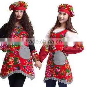 Personality Printing Work Han Edition Cotton Apron, ms Hotel Restaurant Tea Salon Supermarket Apron thumbnail-1