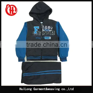 Manufacture Stock Outdoor Children Fleece Set Boy Clothing Set Coat Trousers thumbnail-6