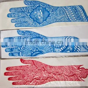 HENNA Mehndi Design LONG HAND TATTOO STENCIL thumbnail-4
