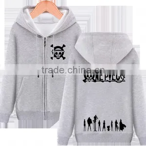 Popular High Quality Zipper Hoodie Theme ONE PIECE CVC(65/35) thumbnail-1
