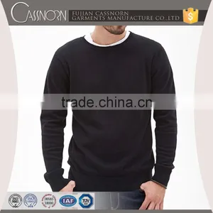 New Style Round Neck Long Sleeve Knit Cotton Man Pullover Sweater thumbnail-1