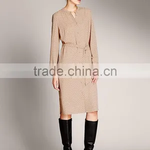 Spotted Shirt Dress With Belt thumbnail-1