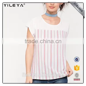 Simple Design Vertical Striped Women Summer t Shirt Design thumbnail-1