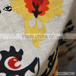 5m/pack Newest Folk Style Sunflower Printing Canvas Fabric Linen/Cotton Fabric for Apron Curtain Bag Table Cloth thumbnail-1