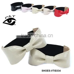 5 Colors Patent Leather Bowknot Shoe Lace For Shoe Decorations thumbnail-2