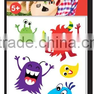 Kid Mini Color Temporary Tattoo Monster White Temporary Tattoos thumbnail-1