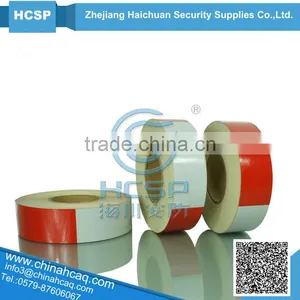 White Red Retro Reflective Hazard Warning Film Tape thumbnail-1