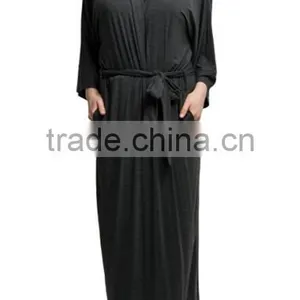 Cheap 100% Cotton Plain Extra Long Women Bathrobe thumbnail-4
