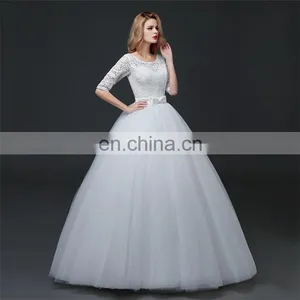 HS1633 2017 Sweetheart Embroidered Luxury Long Sleeve Bridal Gown Chic Wedding Dresses thumbnail-3