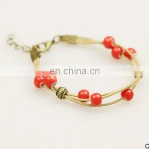 Diy Folk Style Hand Chain Fashion Handmade Ethnic Ceramic Woven Bead Colorful Gem Jewelry Classic Bracelet Gift thumbnail-1