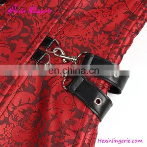 Upscale Sexy Red Mature 24 Steel Boned Tummy Cincher Corset thumbnail-3