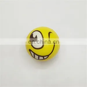 A022 Stress Ball Novelty Squeeze Ball Hand Wrist Exercise Squeeze Toys Smile Face PU Slow Rebound Ball 12pcs 6.3cm thumbnail-3