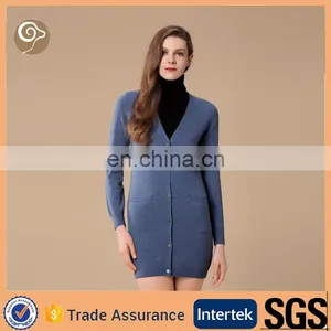 Women's v Neck 100% Cashmere Cardigan thumbnail-1