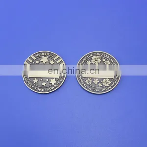 Custom Gold Hope Challenge Coin for States of Islands thumbnail-6